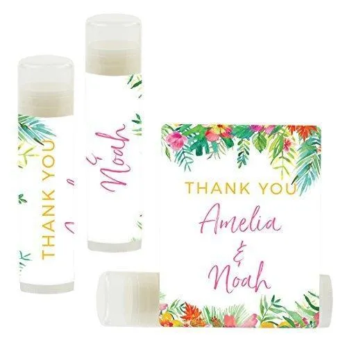 Custom Name Wedding Party Lip Balm Party Favors, Thank You, Bride & Groom