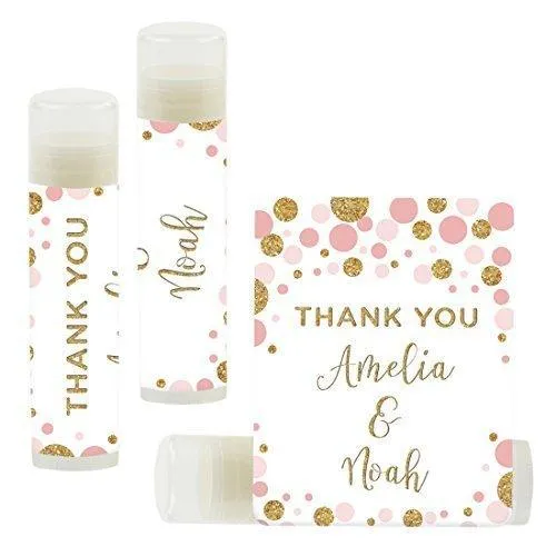 Custom Name Wedding Party Lip Balm Party Favors, Thank You, Bride & Groom