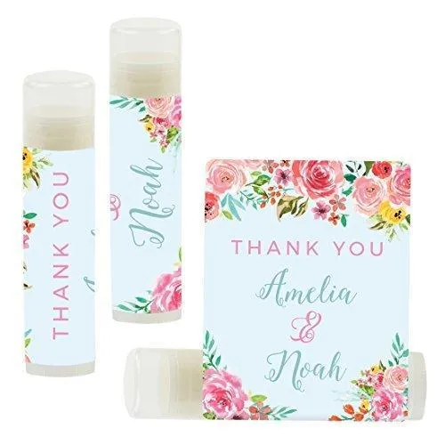 Custom Name Wedding Party Lip Balm Party Favors, Thank You, Bride & Groom