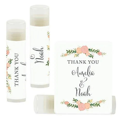 Custom Name Wedding Party Lip Balm Party Favors, Thank You, Bride & Groom