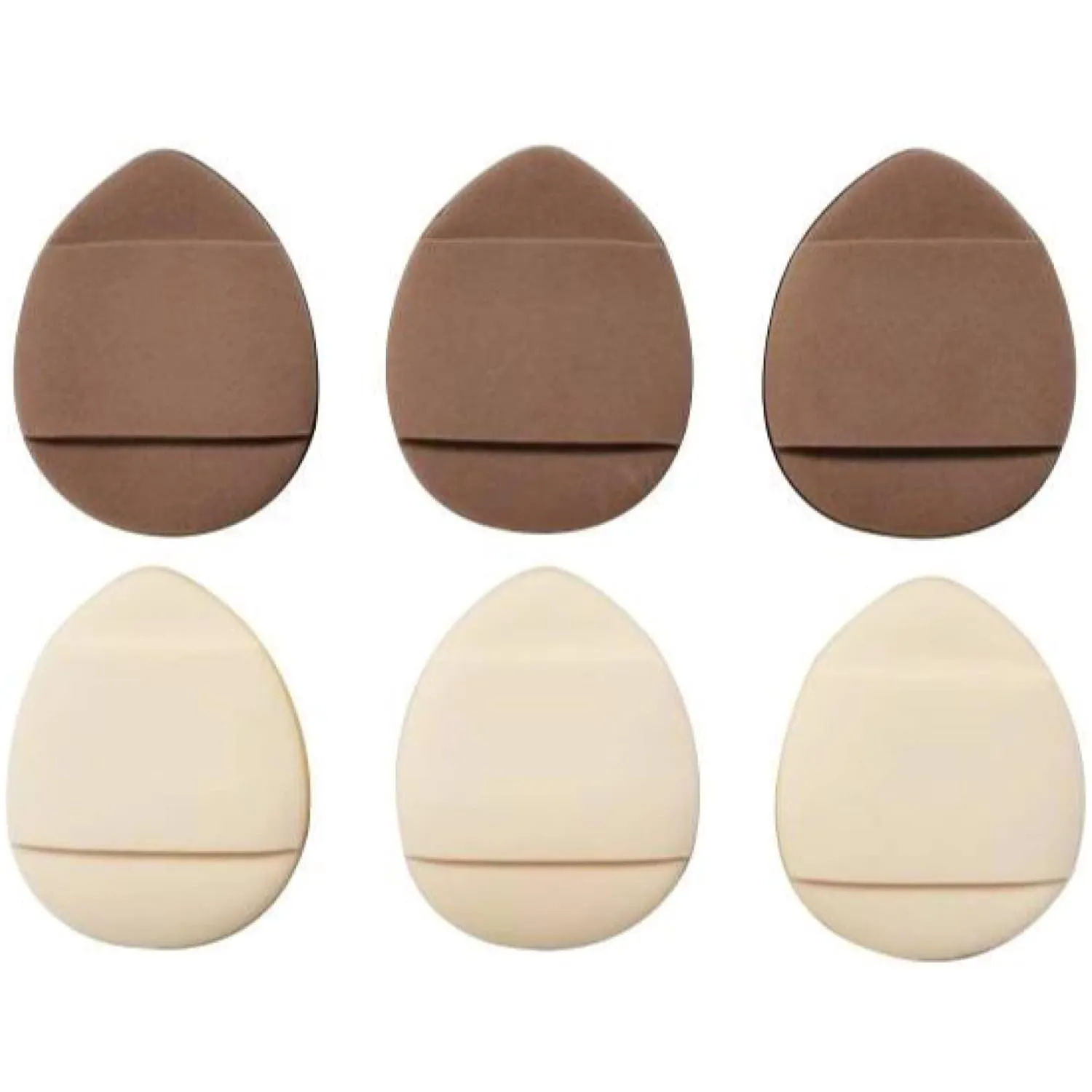 DAB&GLOW Ultra Soft Mini Finger Makeup Powder Puff, Multi-Use Soft Cosmetic Sponge, Great for Concealer, Foundation, Setting Powder (6pcs)