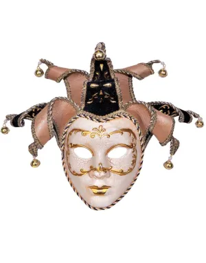 Deluxe Full Face Venetian Cream Masquerade Mask