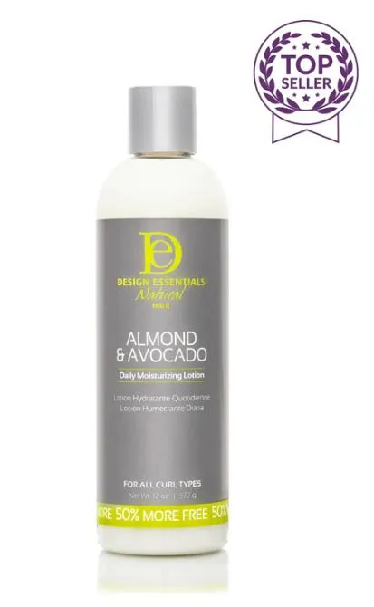 DESIGN ESSENTIALS ALMOND AND AVOCADO DAILY MOISTURIZING LOTION