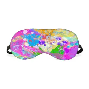 Designer Travel Eye Mask for Sleeping - Multi Watercolor - Made in India