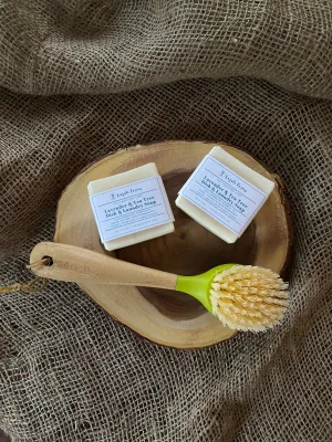 Dish and Laundry Soap Bar with Lavender & Tea Tree | All-Natural Solid Dish Detergent | Solid Stain Remover Bar