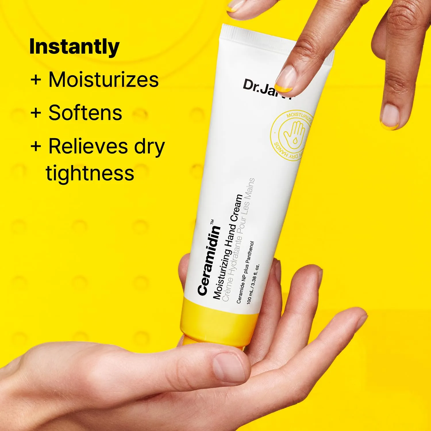 Dr.Jart  Ceramidin Moisturizing Hand Cream For Dry Hands with Ceramides and Panthenol | Korean Skin Care, 3.38 Fl Oz