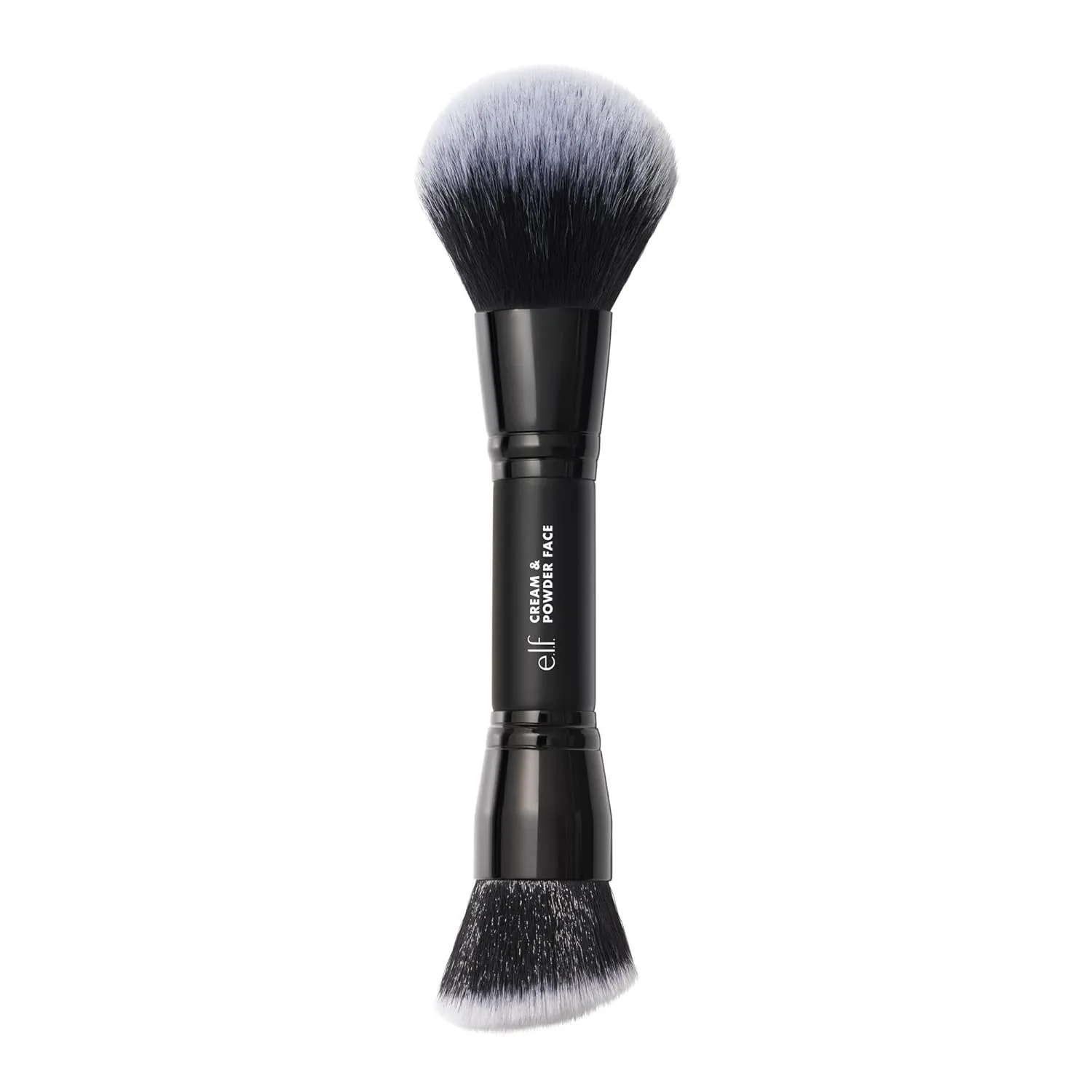 e.l.f. Dual-Ended Cream   Powder Brush, Two-in-One Makeup Brush For Creating A Gorgeous, Airbrushed-looking Complexion, Vegan & Cruelty-free