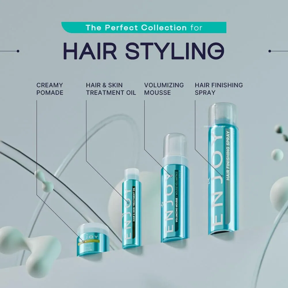 Enjoy Shaping Curly Hair Styling Cream - Adds Volume, Lightweight Curl Defining Finish, Anti-Frizz, 8 Ounce