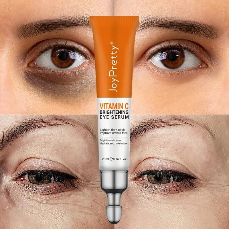Eye Cream For Dark Circles, 20% Vitamin C, Hyaluronic Acid, Reduces Puffiness & Fine Lines, Moisturizes & Brightens, Unisex, Suitable For Daily Use