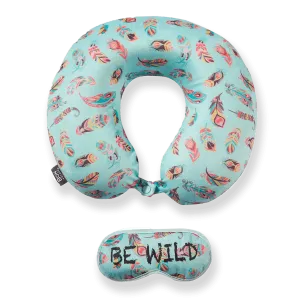 Eye Mask Memory Foam Travel Neck Pillow - BE WILD