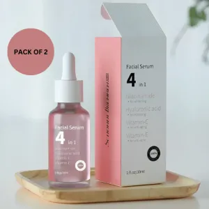 Facial serum (4 in1) Vitamin E,Niacinamide Anti-aging Hydrating Whitening serum(Pack of 2)