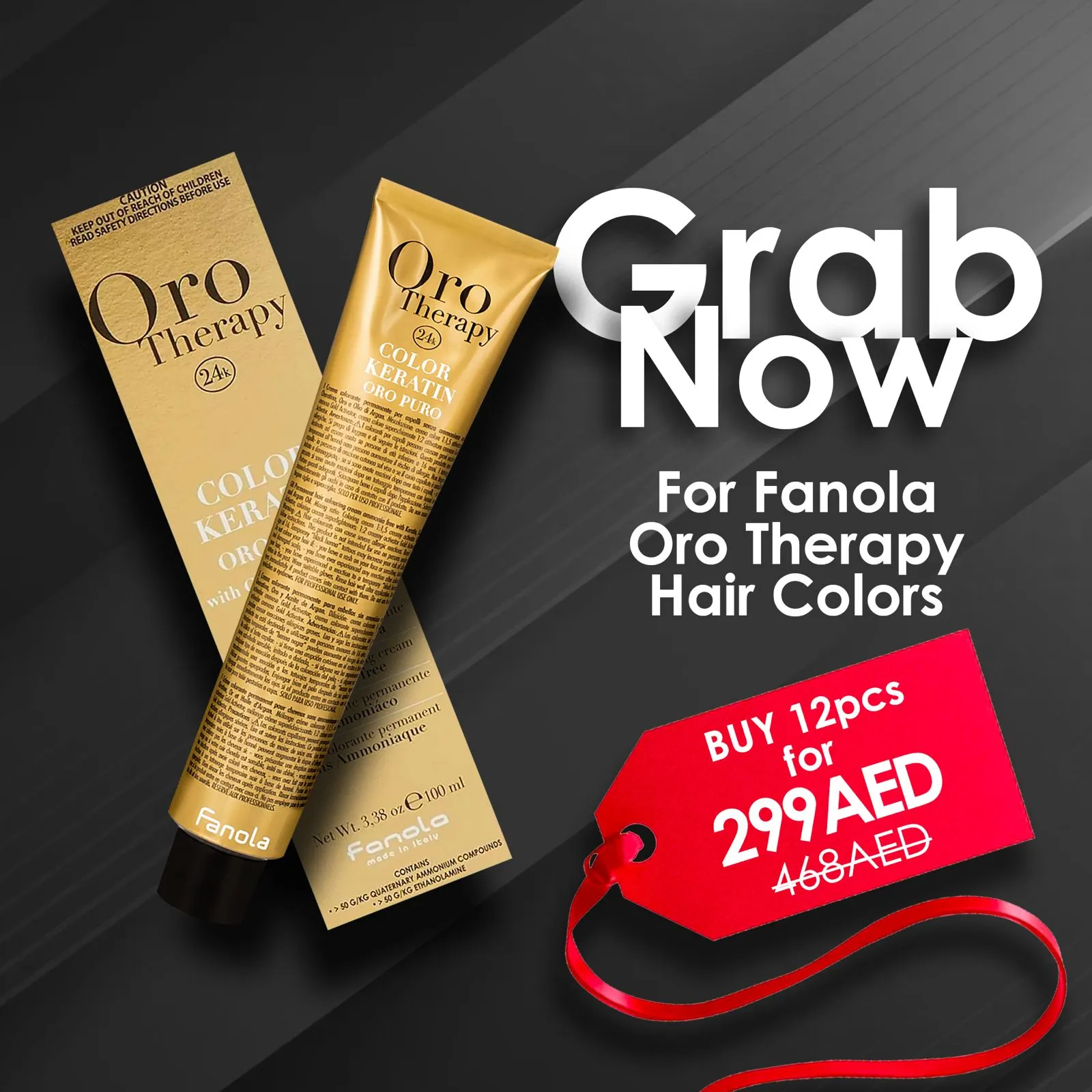 Fanola Oro Puro Hair Color 6.5 Dark Blonde Mahogany 100ml
