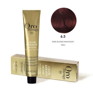 Fanola Oro Puro Hair Color 6.5 Dark Blonde Mahogany 100ml