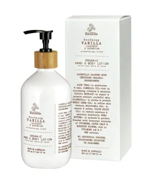 Flourish Organics Hand & Body Lotion 500ml - Vanilla, Lavender & Geranium