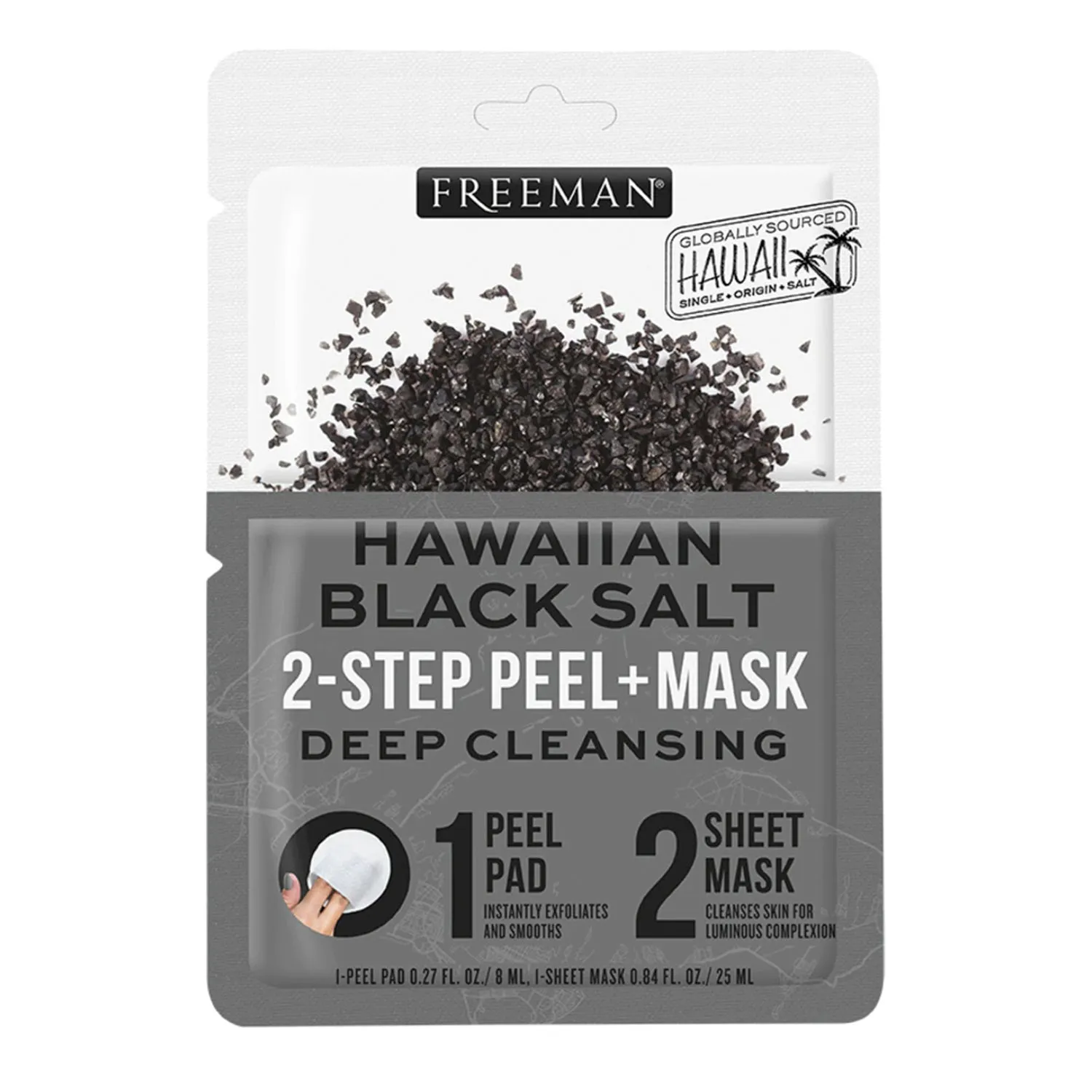 Freeman Hawaiian Black Salt 2-Step Peel Mask