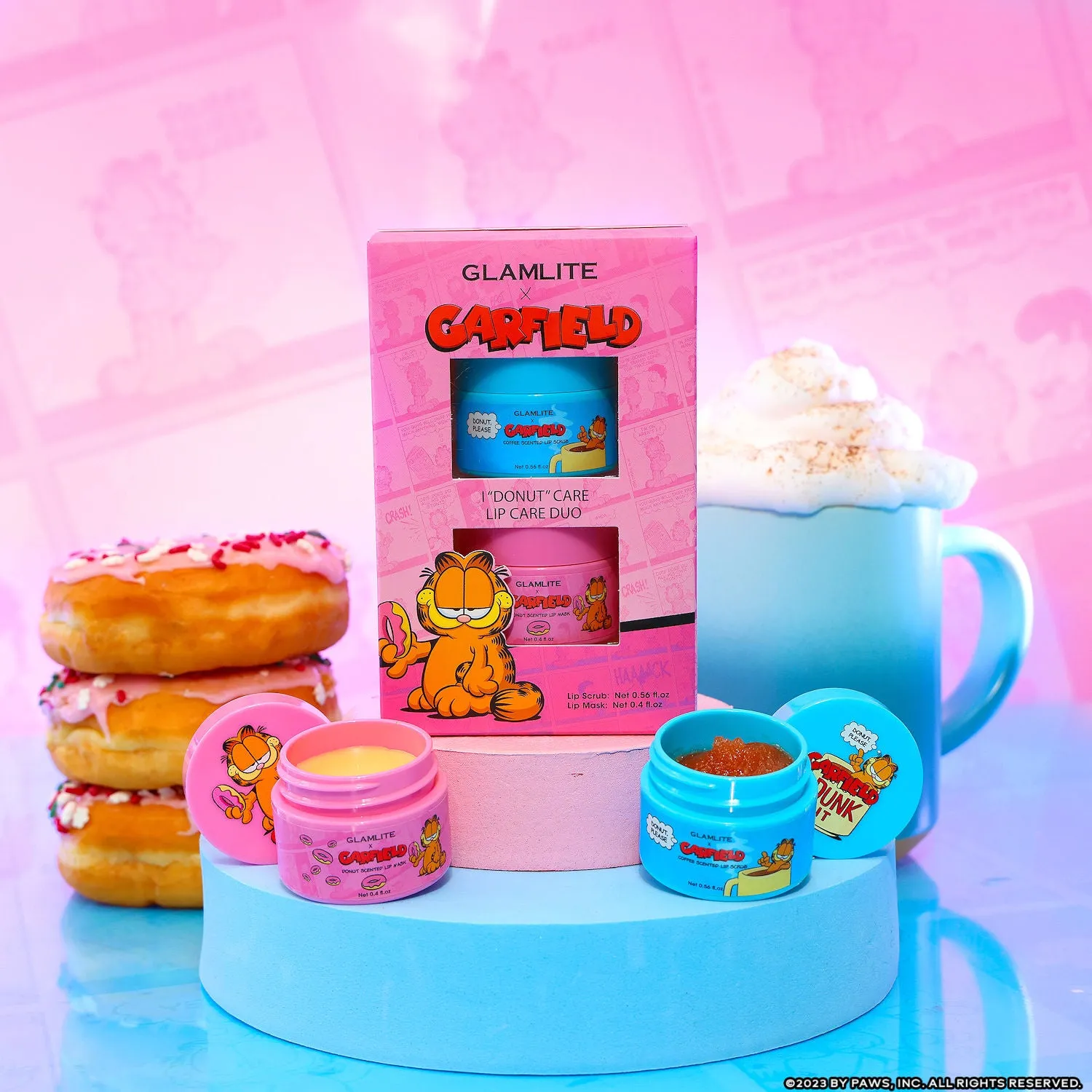 Garfield x Glamlite I "Donut" Care Lip Care Duo