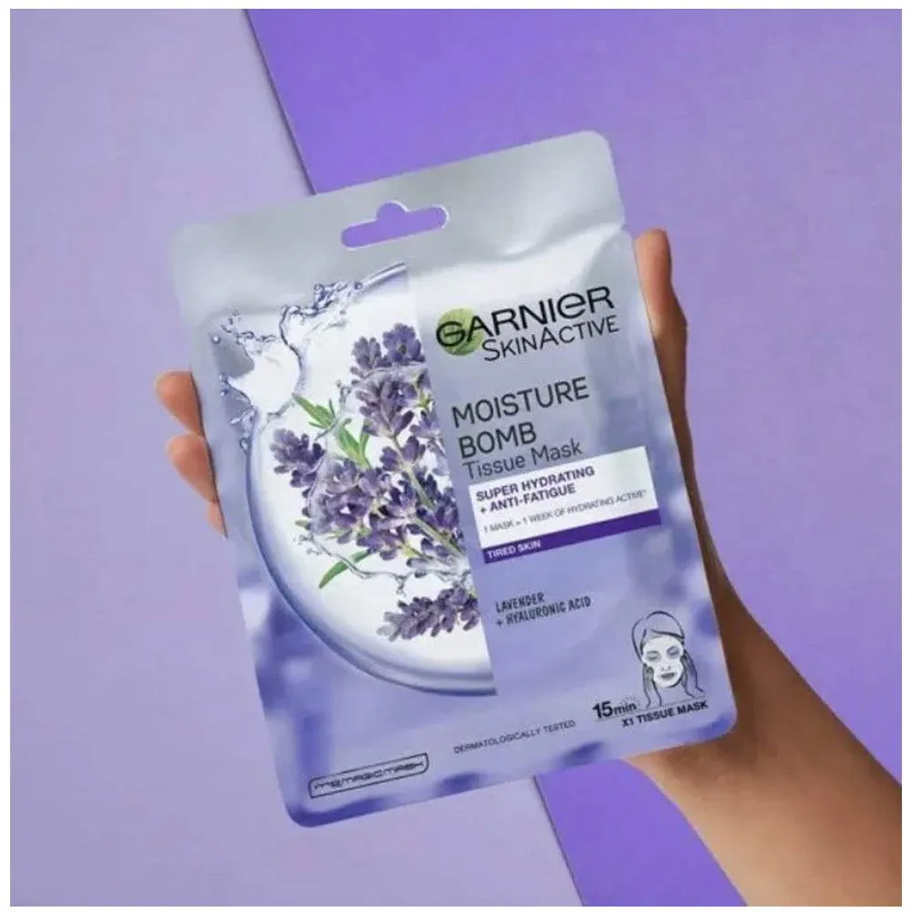 Garnier Moisture Bomb Tissue Mask Lavender & Hyaluronic Acid