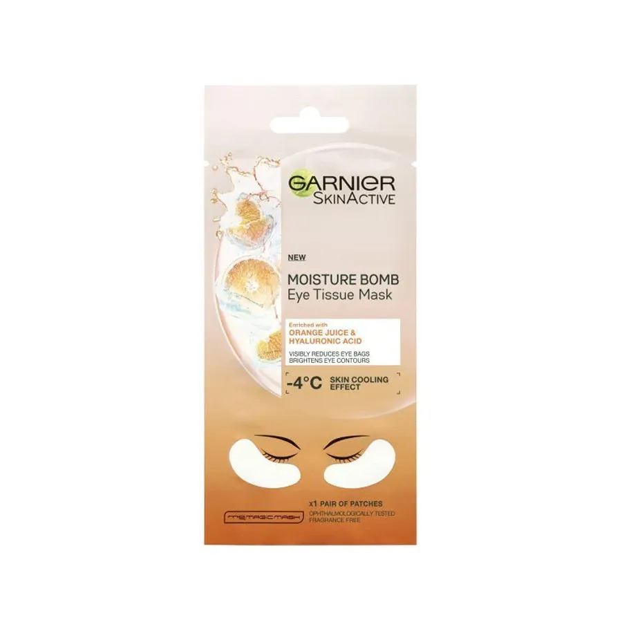 Garnier SkinActive Moisture Bomb Hyaluronic Acid & Orange Juice Eye Sheet Mask