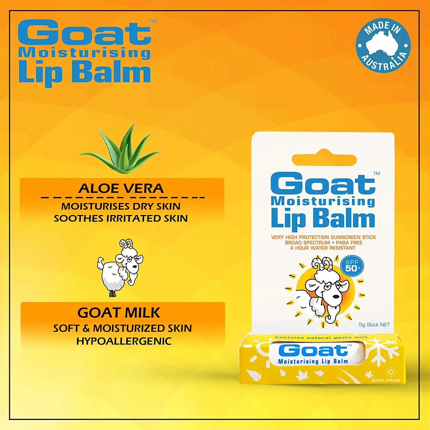 Goat Range Goat Moisturising Lip Balm SPF 50  5g