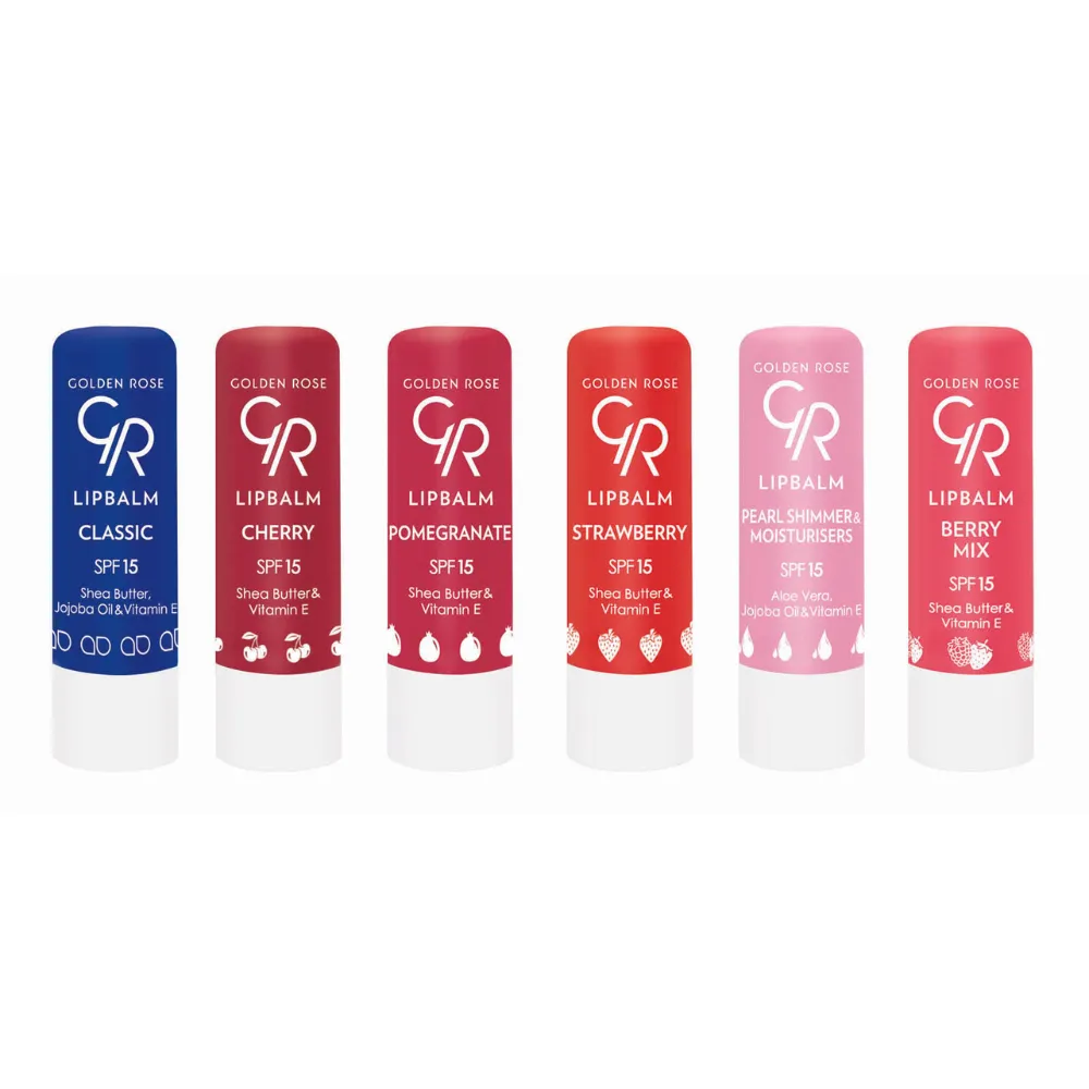Golden Rose Lip Balm Pearl Shimmer & Moisturizers SPF 15