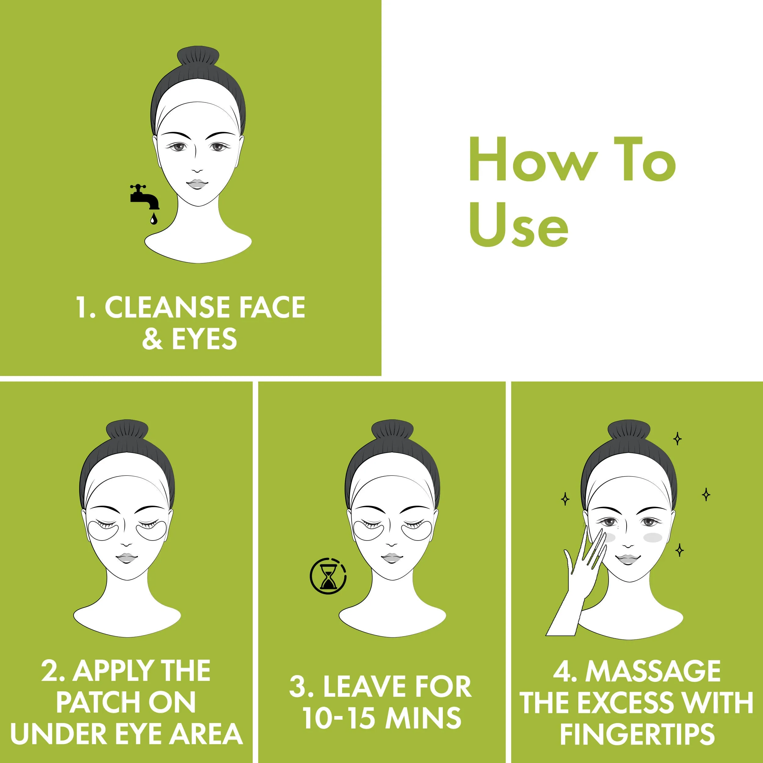 Good Vibes Seaweed & Green Tea Dark Circle Reducer Under Eye Patch | Anti-Ageing, Hydrating | Vegan, No Parabens, No Sulphates, No Mineral Oil, No Animal Testing