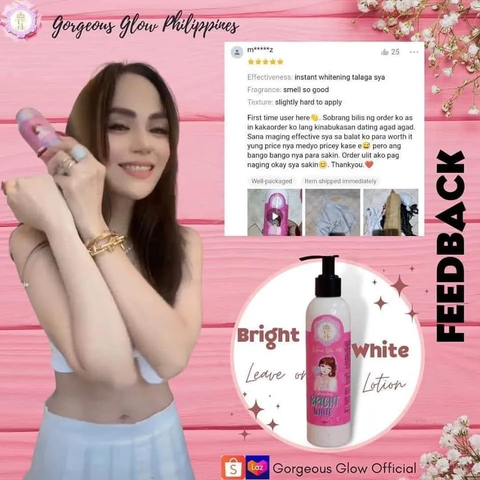 Gorgeous Glow - Glowing Bright White Lotion 250ml - SPF50 ( NEW PACKAGING )