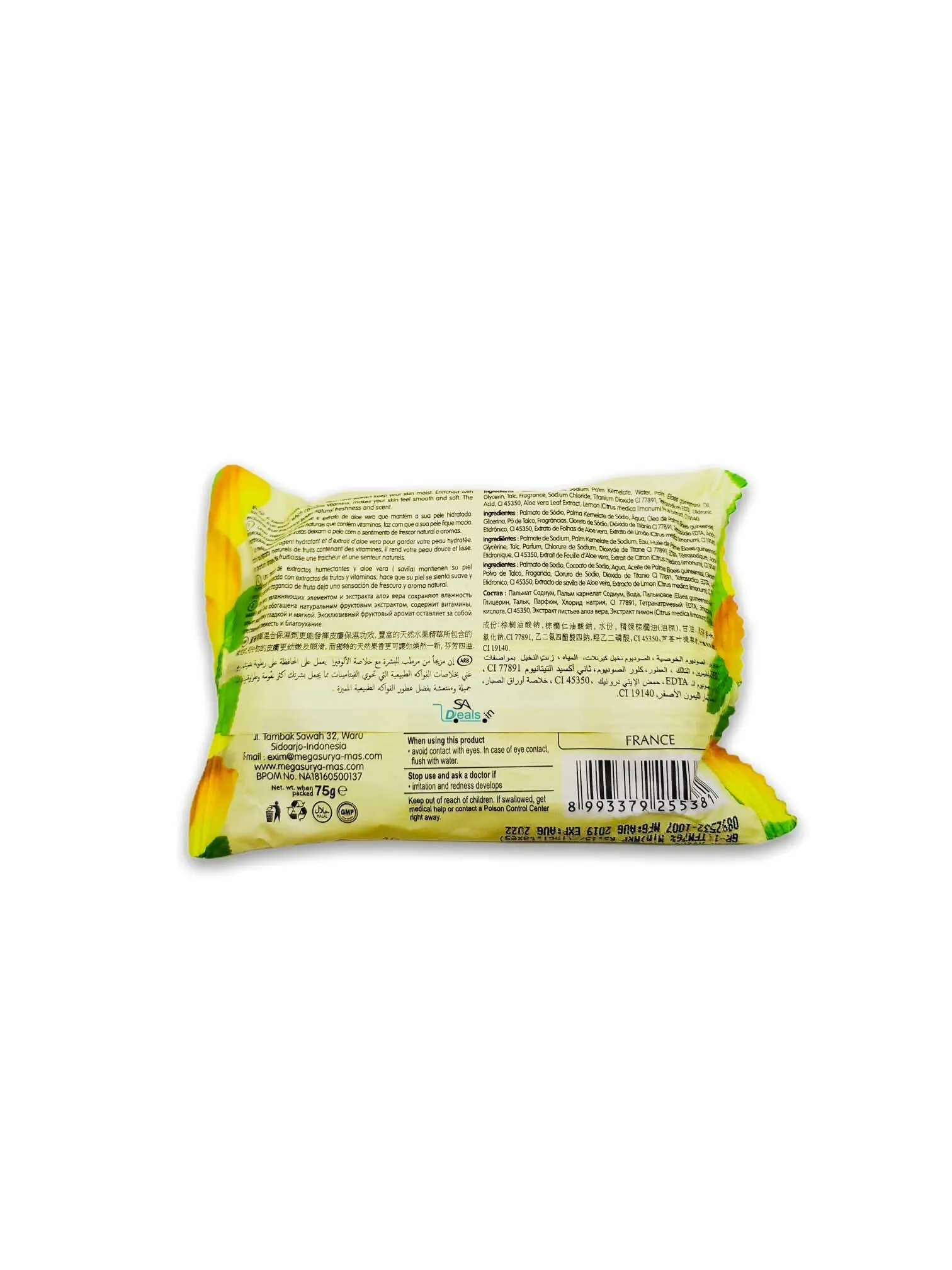 Harmony Lemon Fruity soap 75g (Pack Of 3)
