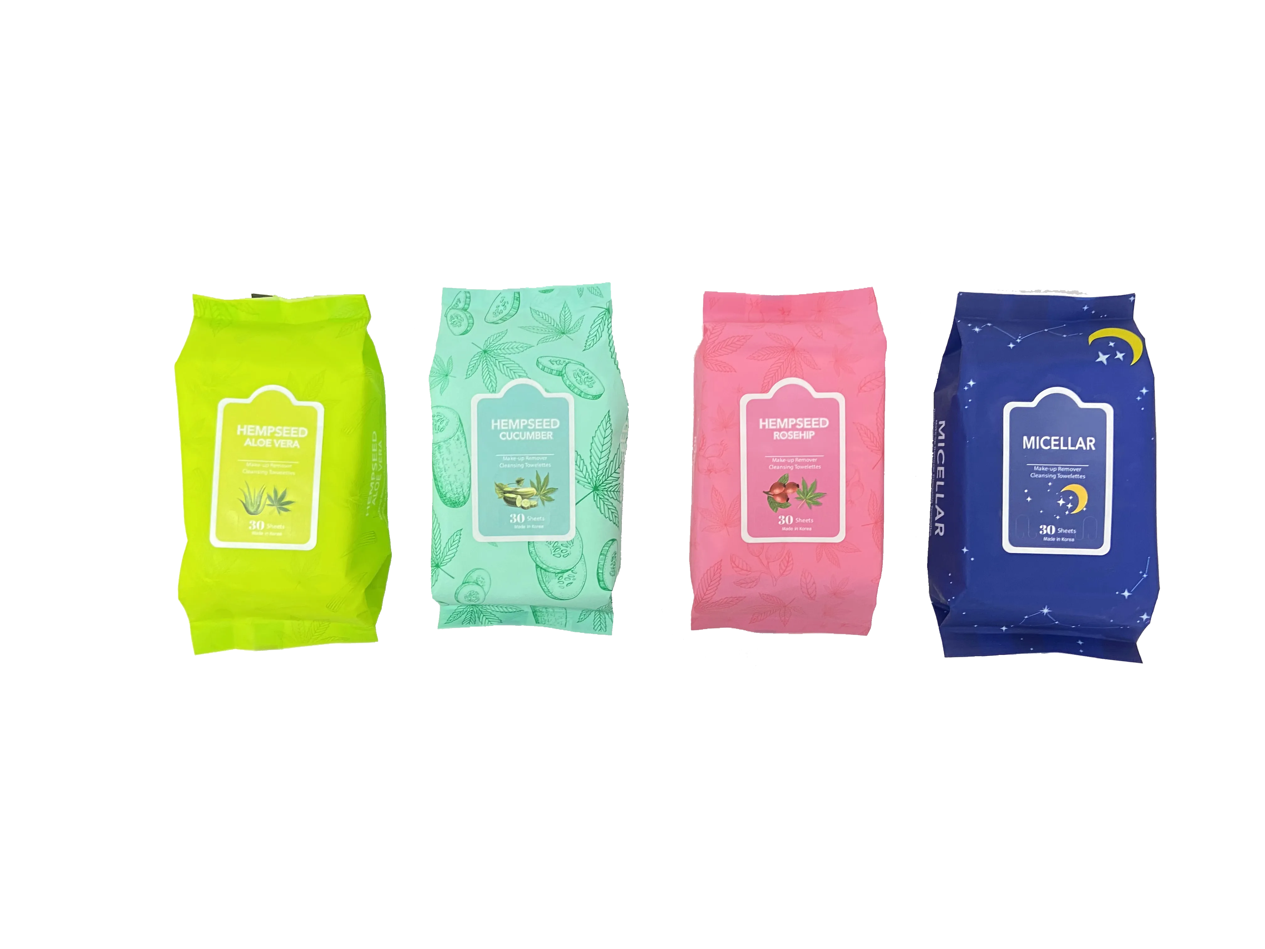 Hemp Seed Aloe Vera Makeup Remover Wipes