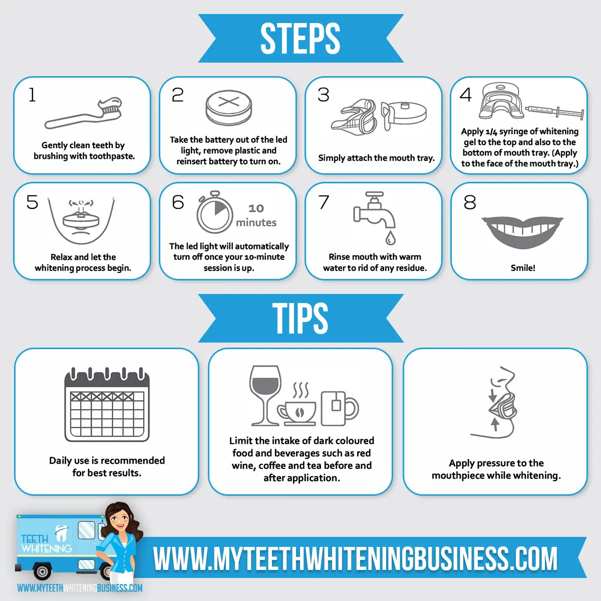 Home Teeth Whitening Kit (Just 10 minutes a day!)
