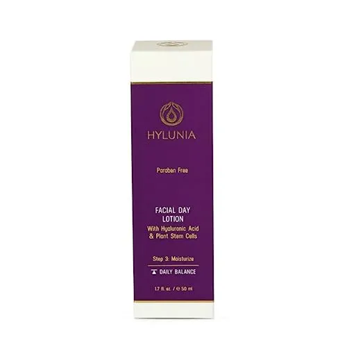 Hylunia Facial Day Lotion - 1.7 fl oz - Anti-Aging for Wrinkles - with Shea Butter, Hyaluronic Acid Serum, Zinc - Natural Vegan Moisturizer - Rapid Skin Repair