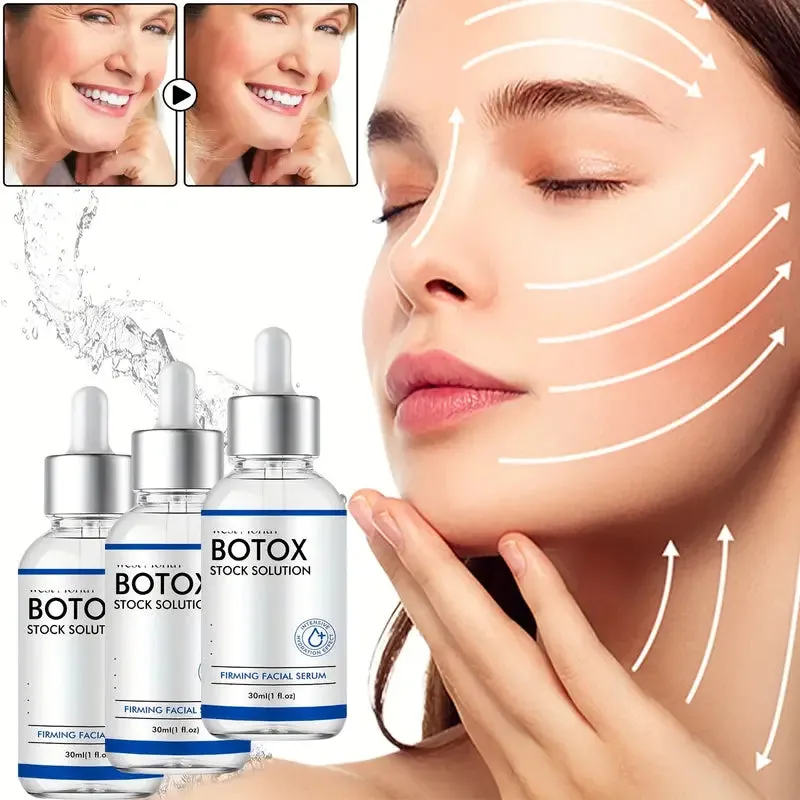 Intensive Anti Aging Botox Facial Serum - Plumps, Firms, Smooths Fine Lines and Wrinkles