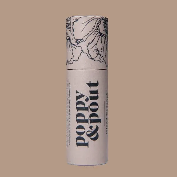 Island Coconut Poppy & Pout Lip Balm