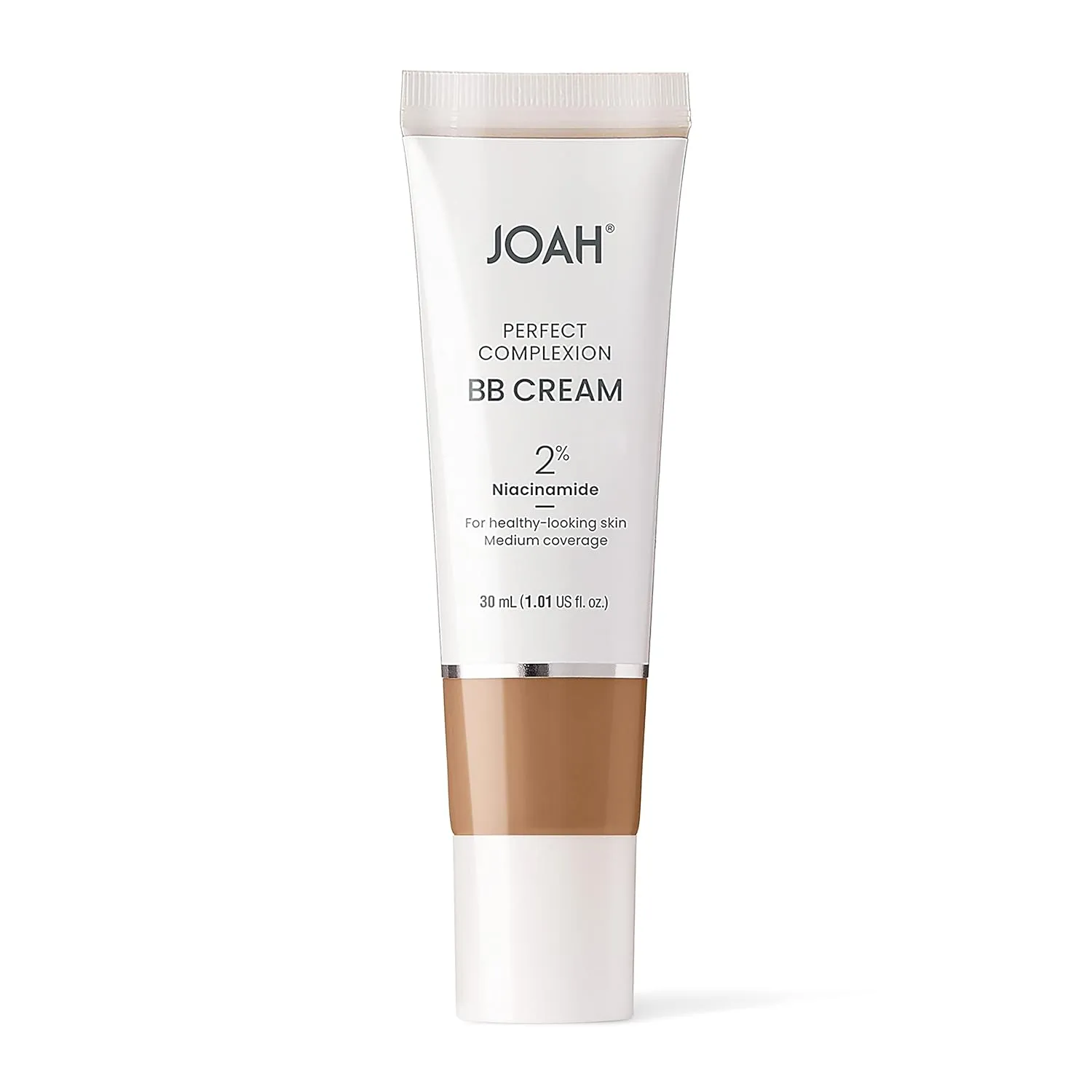 JOAH Beauty Perfect Complexion BB Cream with Hyaluronic Acid and Niaciminade,Korean Makeup with Medium Buildable Coverage,Evens Skin Tone,Lightweight,Semi Matte Finish,Tan with Neutral Undertones
