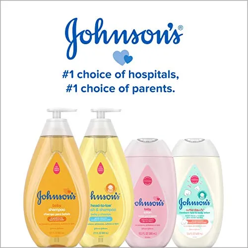 Johnson's CottonTouch Newborn Baby Face and Body Lotion, Hypoallergenic Moisturization for Baby's Skin, Made with Real Cotton, Paraben-Free, Sulfate-Free, Dye-Free, 27.1 fl. oz