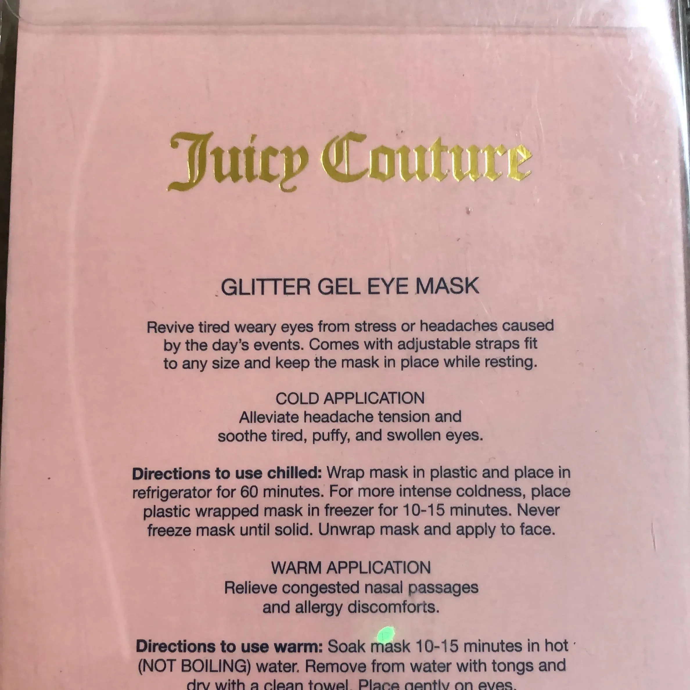 Juicy Couture Glitter Gel Eye Mask