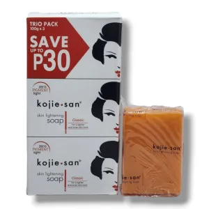 Kojie San Skin Lightning Soap 100gx3 (Pack Of 3, 100g Each)
