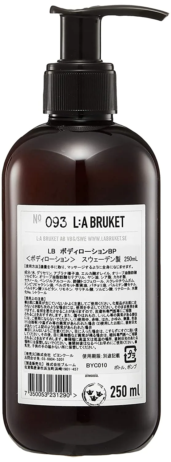 LA Bruket No.93 Body Lotion Bergamot