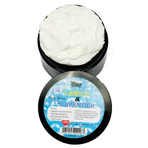 Lemon and Lavender Organic Moisturizing Body Lotion Shea Cocoa Butter Avocado Oil 4 oz