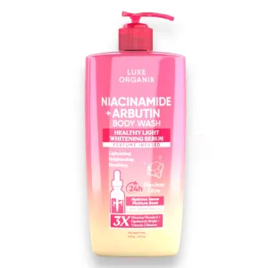 Luxe Organix - Niacinamide   Arbutin Healthy Light Whitening Serum Perfume Infused Body Wash 1000g - ( PINK )