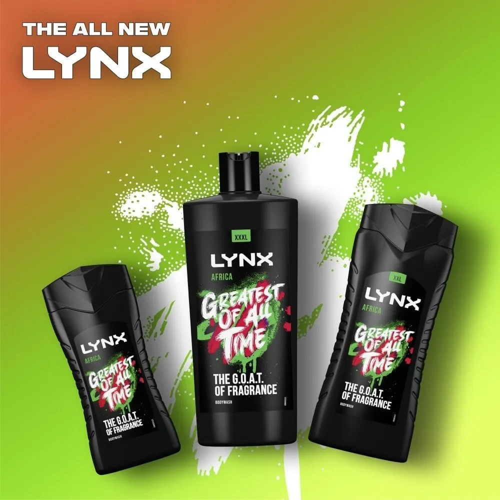 Lynx XXL Africa Shower Gel Trio 3 x 500ml