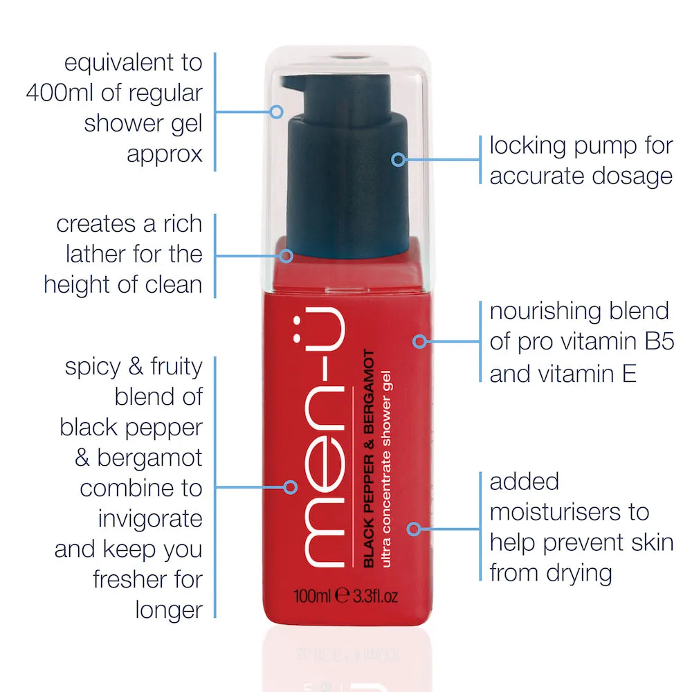 men-ü Black Pepper & Bergamot Shower Gel