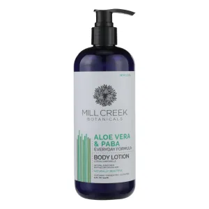 Mill Creek Botanicals Aloe Vera & PABA Moisturizing Lotion, 14 Fl. Oz.