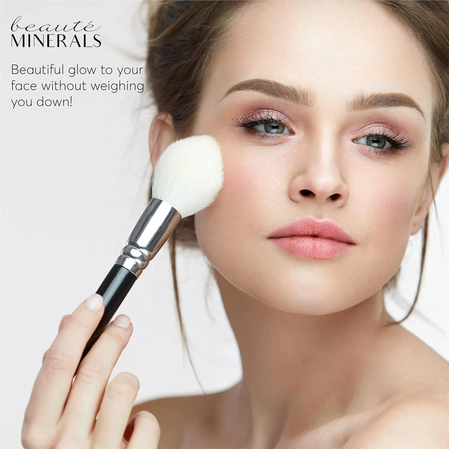 Mineral Blush Powder by Beaut Minerals | Gluten Free Pressed Powder Blush Makeup: Natural Makeup Contour, Blush and Highlighter Palette for Glowing Skin, Lip and Cheek Tint in Natural Radiance