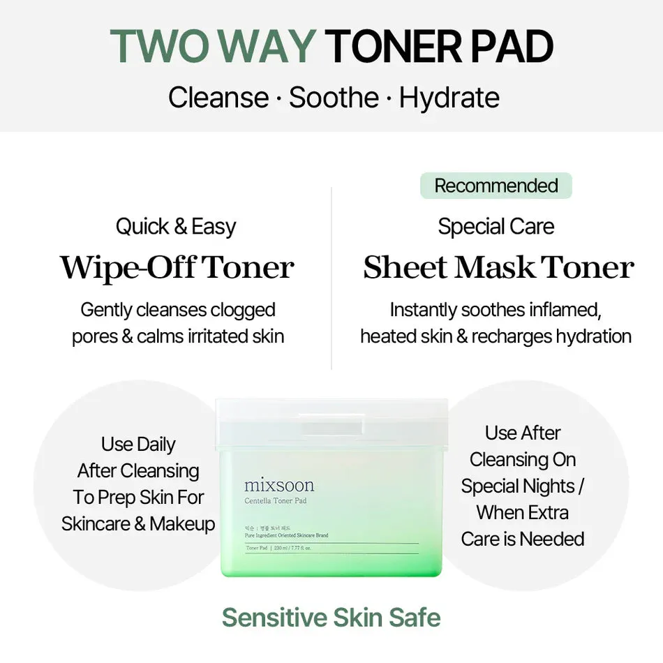 Mixsoon Centella Toner Pad *Limited Time Deal*