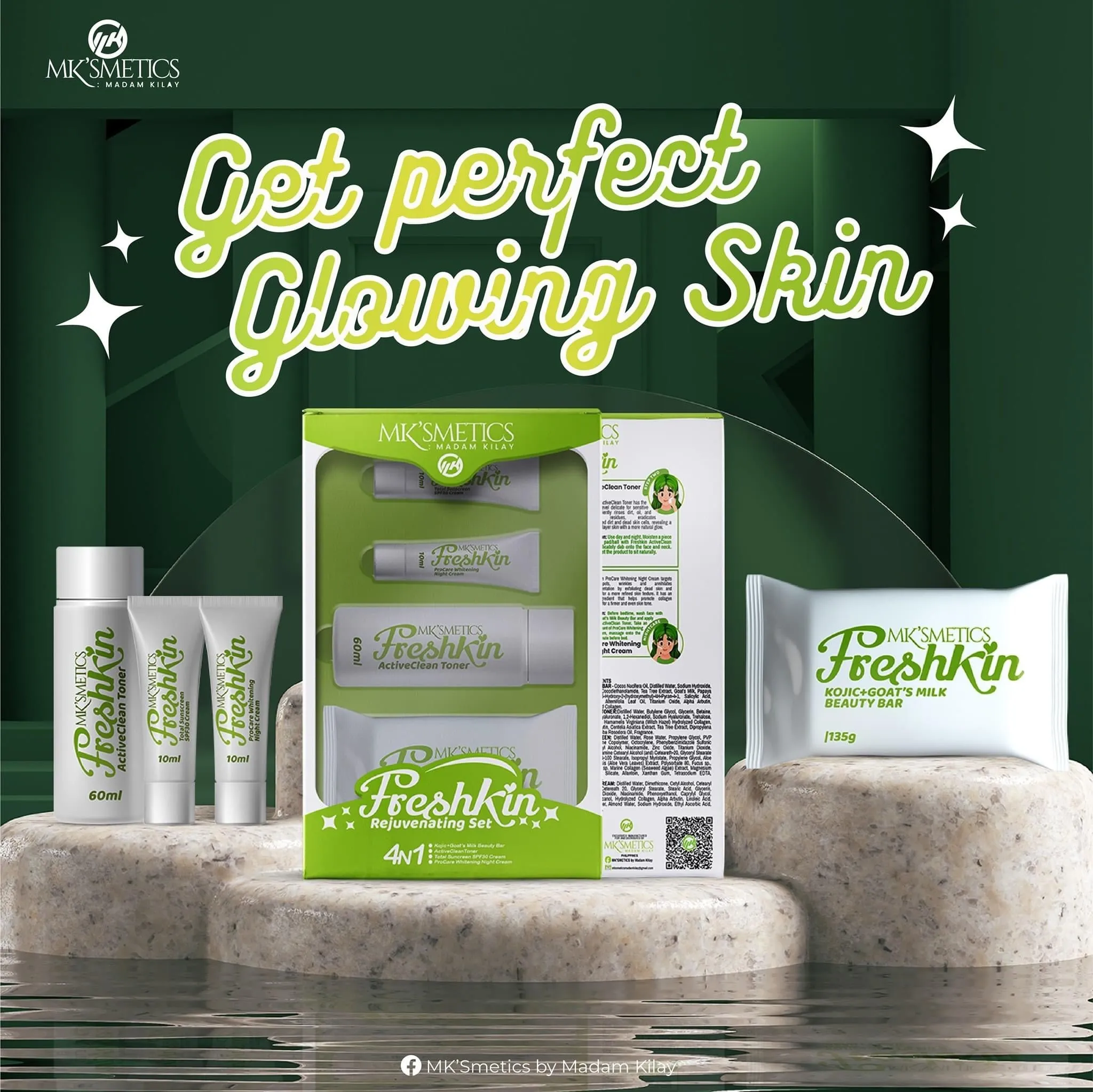MK’SMETICS  FreshKin Rejuvenating set - Madam Kilay 4 in 1 Set