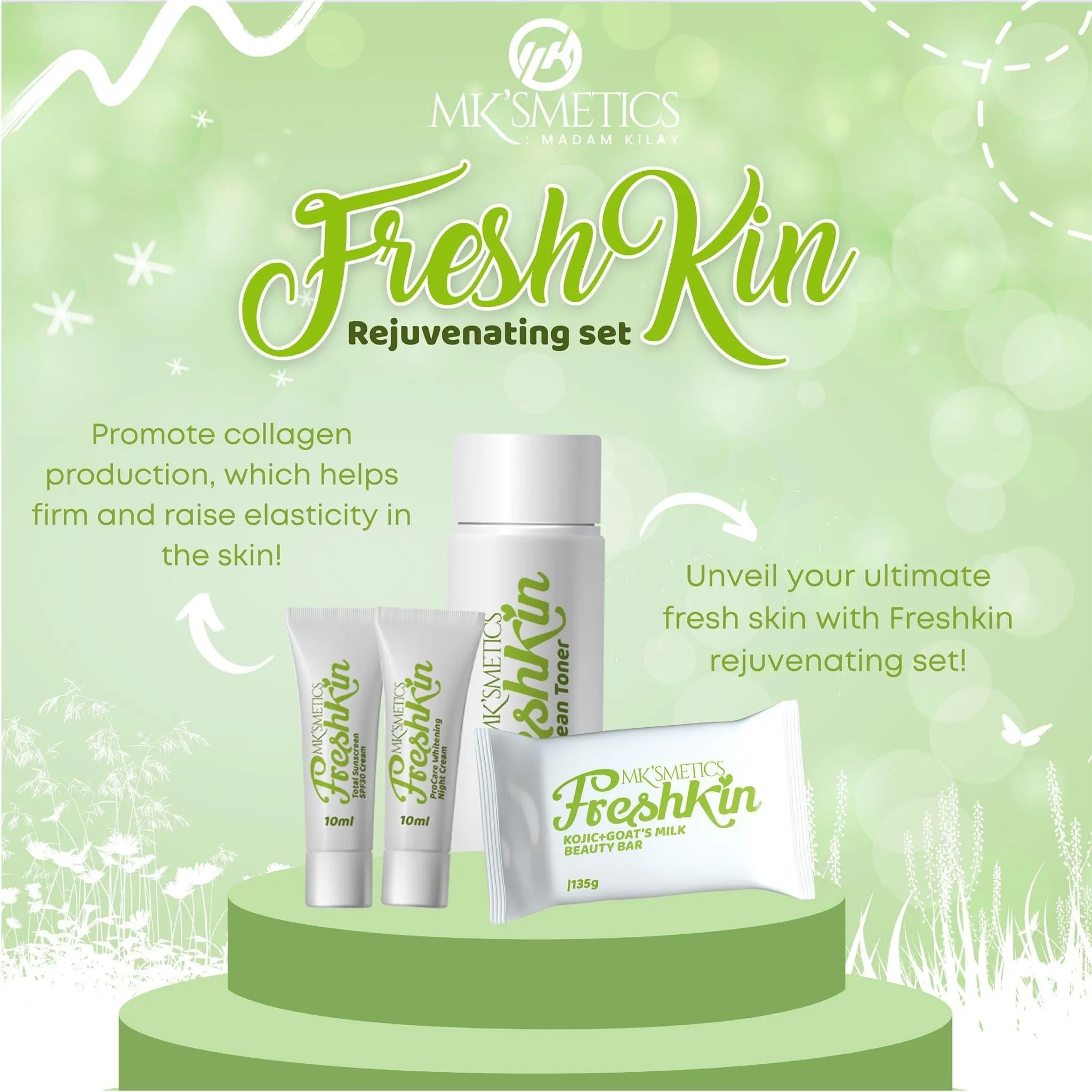 MK’SMETICS  FreshKin Rejuvenating set - Madam Kilay 4 in 1 Set