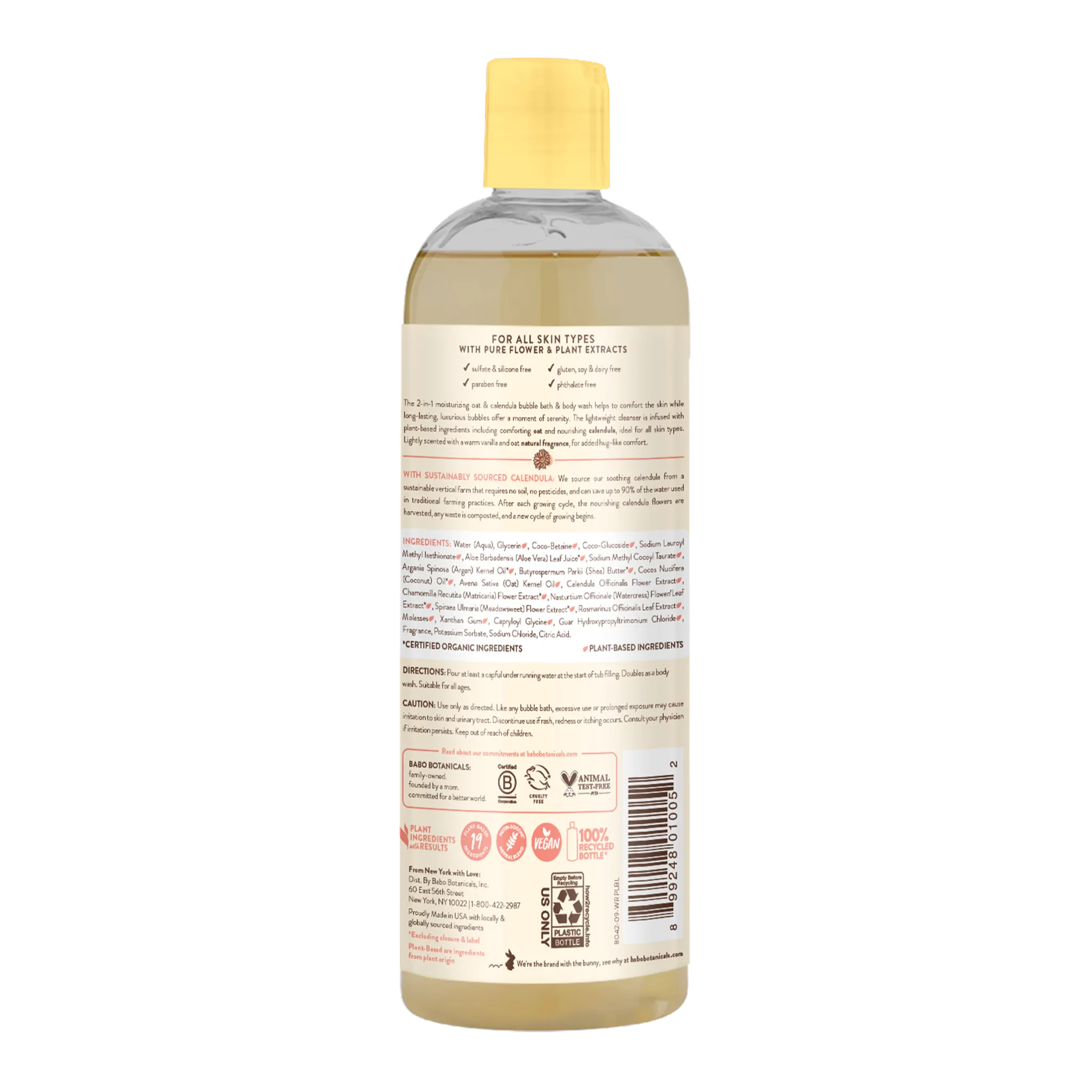 Moisturizing Oat & Calendula Shampoo & Wash