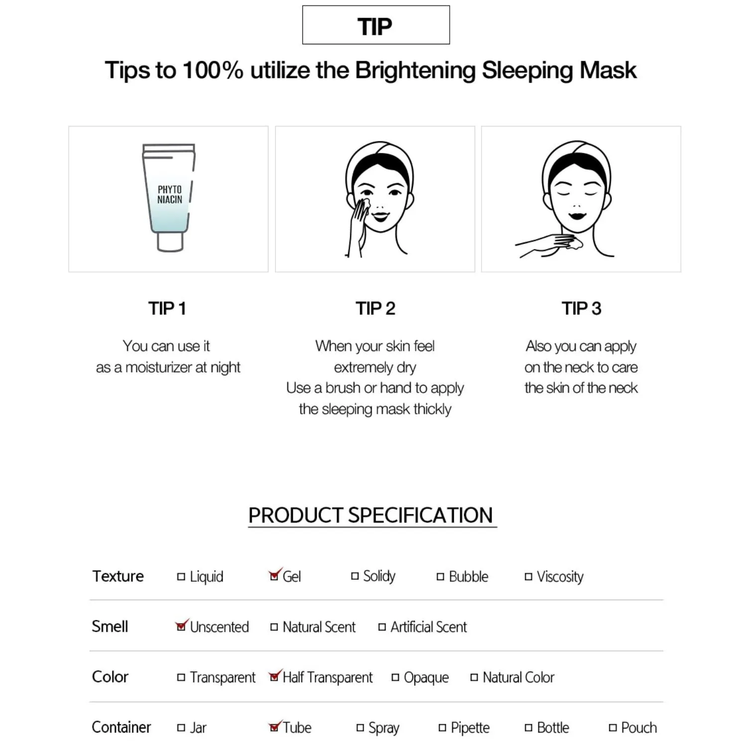 NACIFIC Phyto Niacin Brightening Sleeping Mask 100ml (5% Niacinamide)