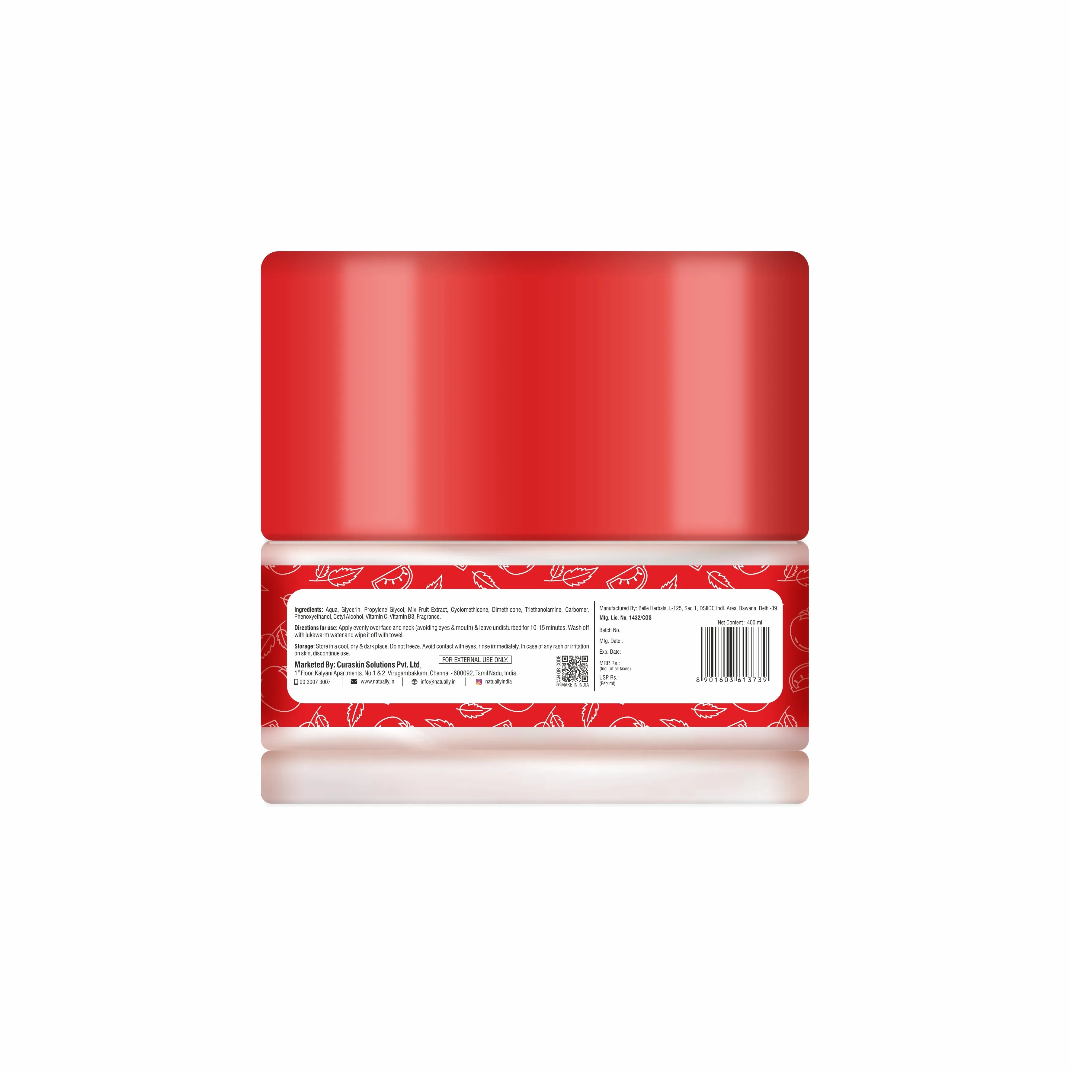 NATUALLY TOMATO MASK | Skin Clarifying & Illuminating | 350gms
