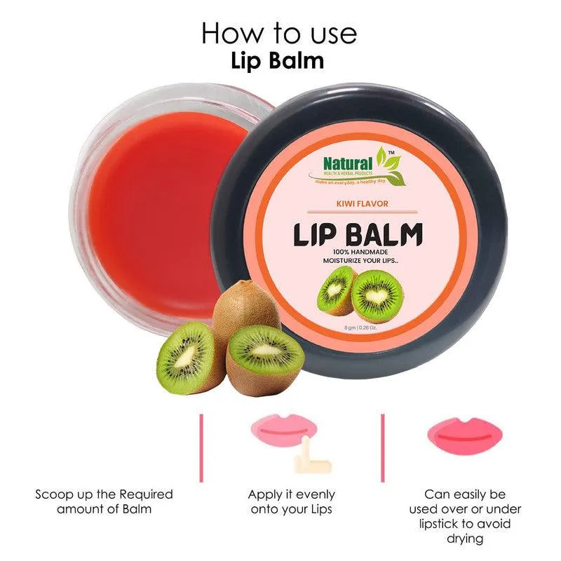 Natural Health and Herbal products Kiwi Citrus Lip Balm: Keep bright Lips Soft  Stylish Long Lasting Moisturization 12 Hrs Miniaturization, Long Lasting, Romantic, Kissable, Smooth Enriched, Care- 8g
